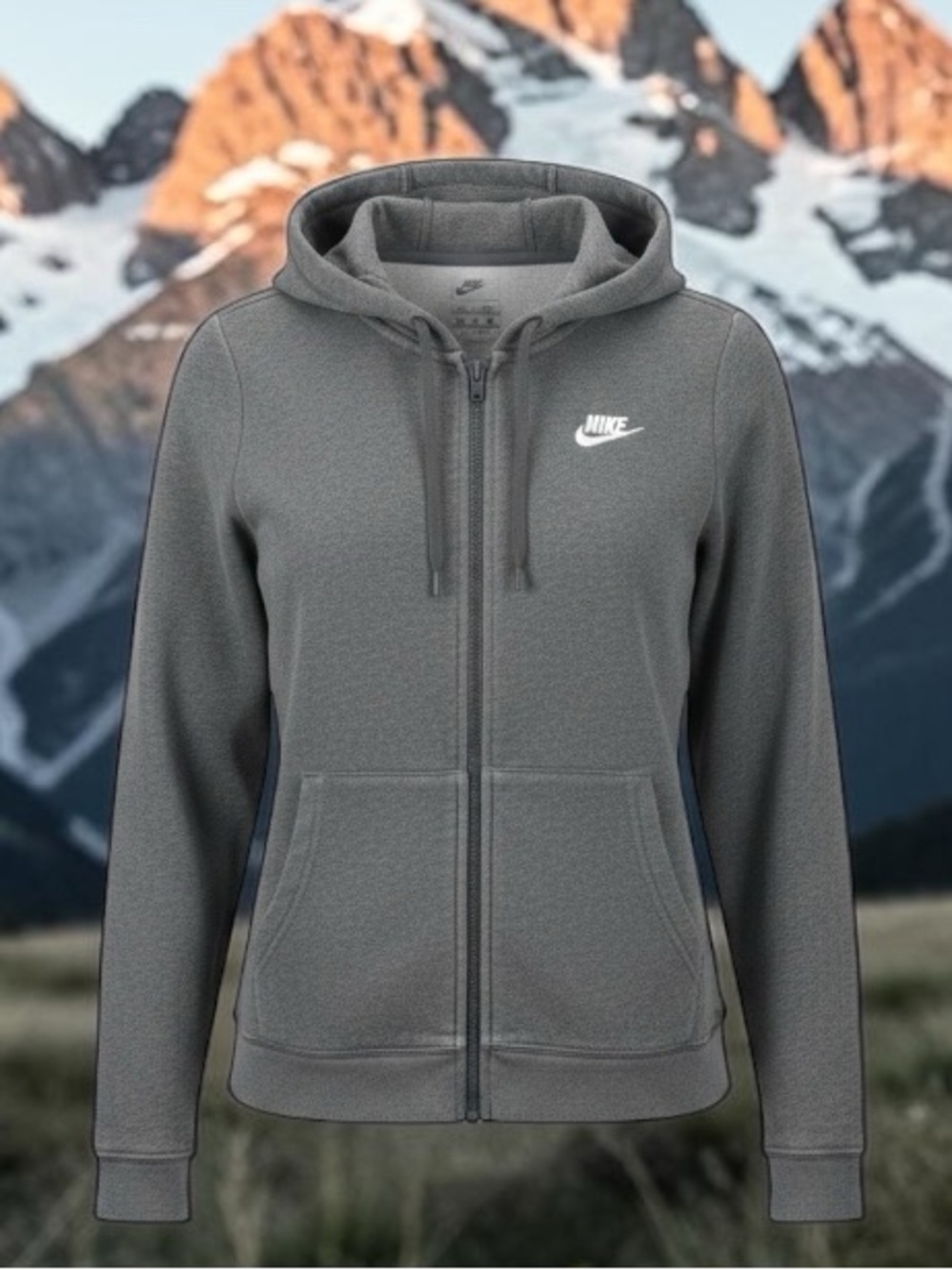 Nike zip hooded sweat jacket Size Medium 🩶